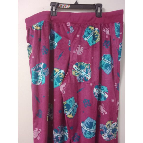 Harry Potter Hogwarts Gryffindor Pink Pajama Pants Size XXLarge - Picture 7 of 7